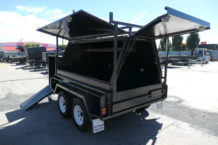8x5 BSpec Tradesman Trailer with Compressor Box and Rear Lift Up Door