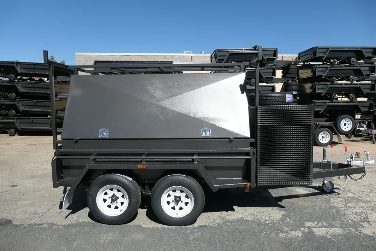 8x5 BSpec Tradesman Trailer with Compressor Box and Rear Lift Up Door 8
