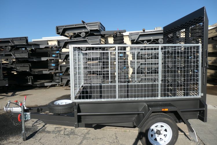 7x5 Single Axle Gardening Trailer with Cage and Drop Ramp 1000 KG ATM 2