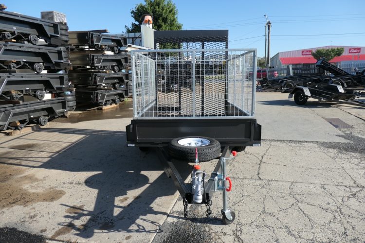 7x5 Single Axle Gardening Trailer with Cage and Drop Ramp 1000 KG ATM 9