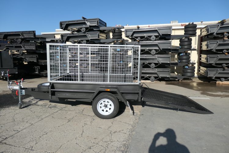7x5 Single Axle Gardening Trailer with Cage and Drop Ramp 1000 KG ATM 11
