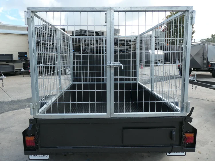 6x4 gardening trailer with cage and mower box 3