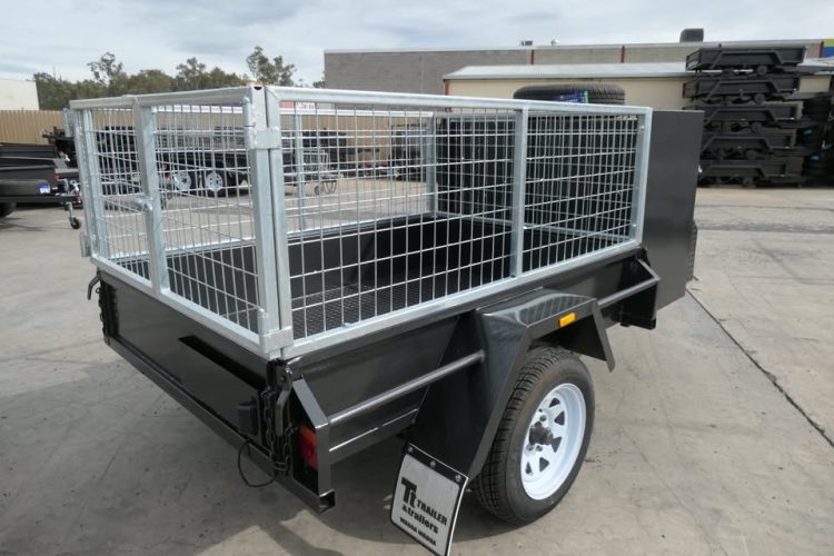6x4 Mower box trailer 2ft cage 5