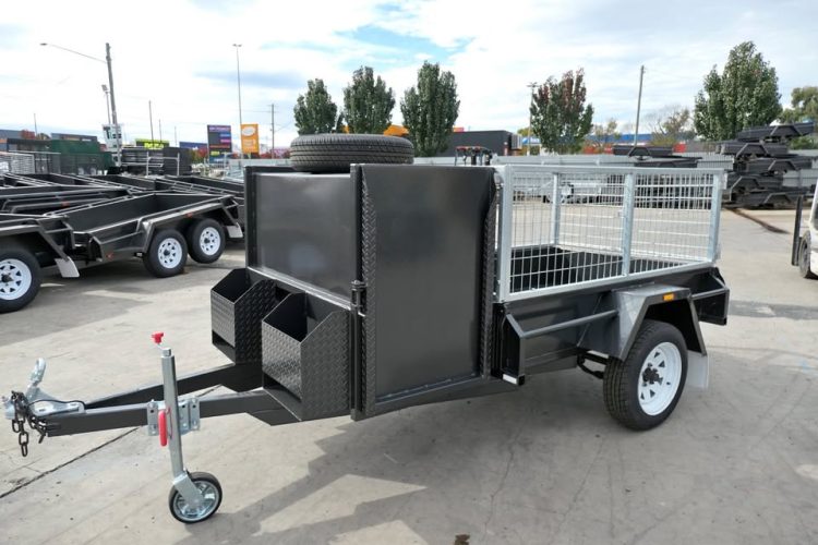6x4 Mower box trailer 2ft cage