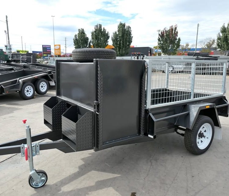 6x4 Mower box trailer 2ft cage