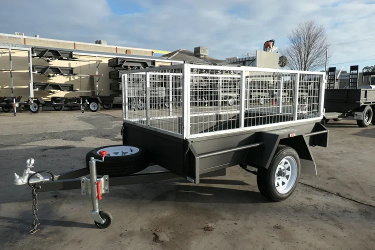 7x4 heavy duty 2ft cage trailer for sale