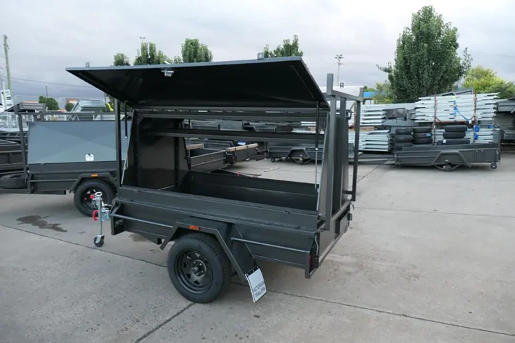 7x4 heavy duty Single axle tradesman trailer 2