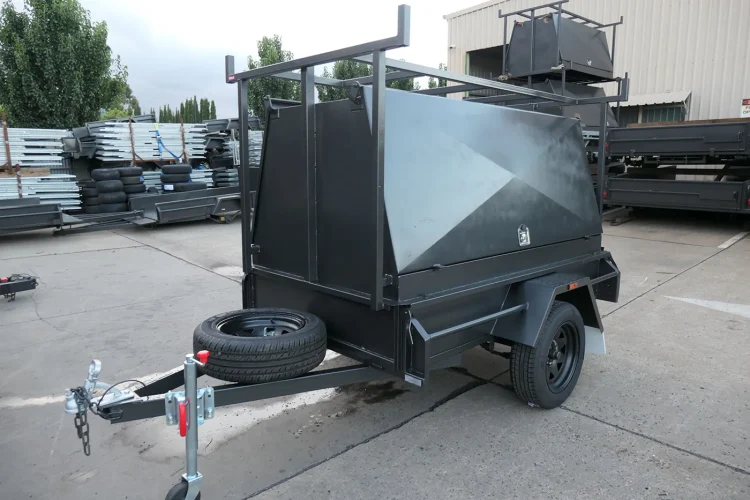 7x4 heavy duty Single axle tradesman trailer 7