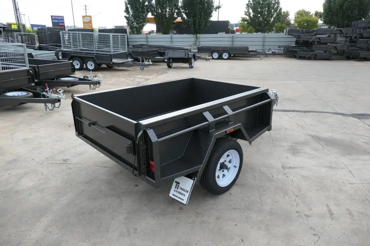 7x4 single axle full checkerplate trailer wagga wagga5