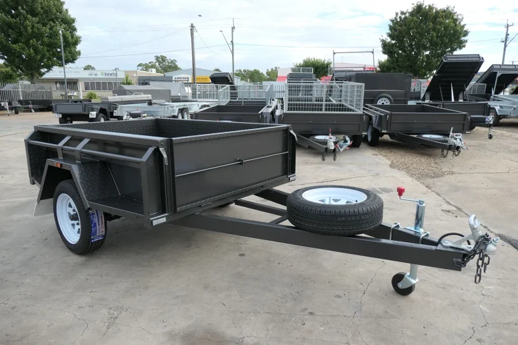 7x4 single axle full checkerplate trailer wagga wagga6