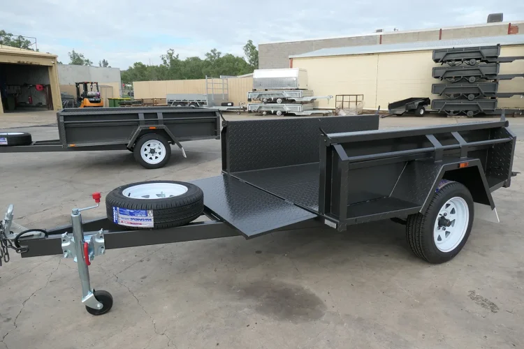 7x4 single axle full checkerplate trailer wagga wagga9