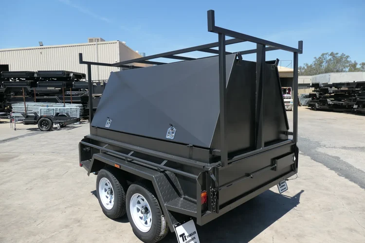 8x5 Tandem Tradesman Trailer ladder Racks