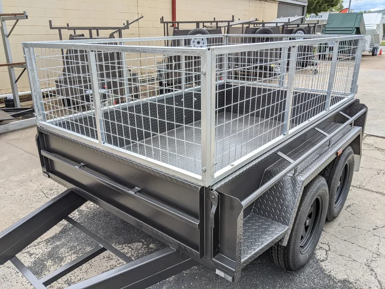 8x5 heavy duty tandem axle cage trailer for sale wagga wagga 1