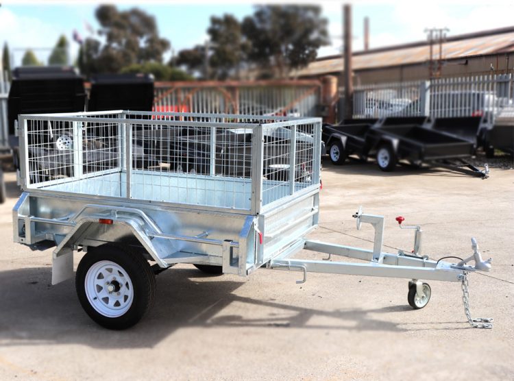 6x4 Galvanised Manual Tipper Trailer with 2ft Galvanised Cage