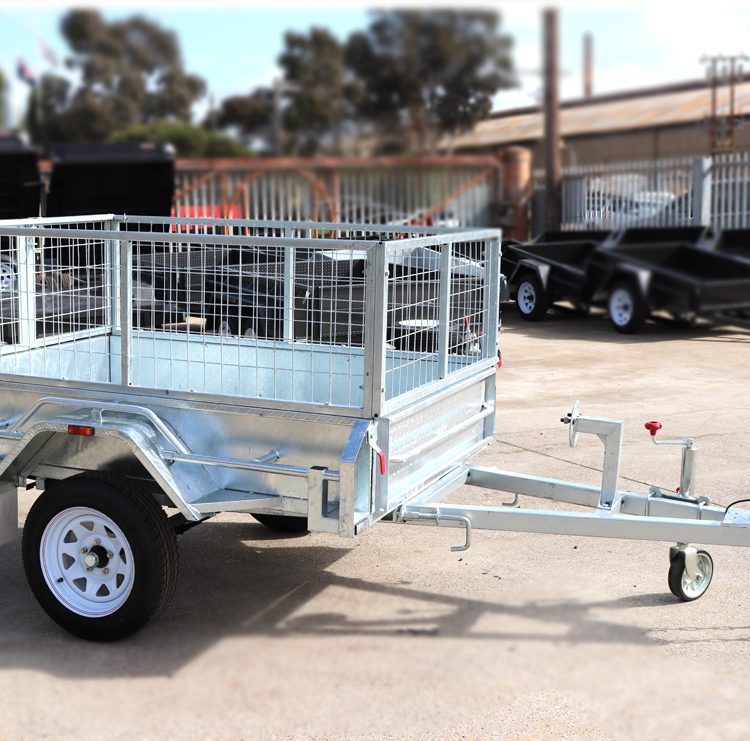 6x4 Galvanised Manual Tipper Trailer with 2ft Galvanised Cage