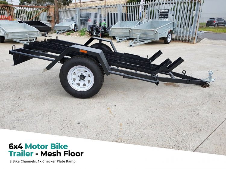 Motorbike Trailer with 3 Channels and Ramp