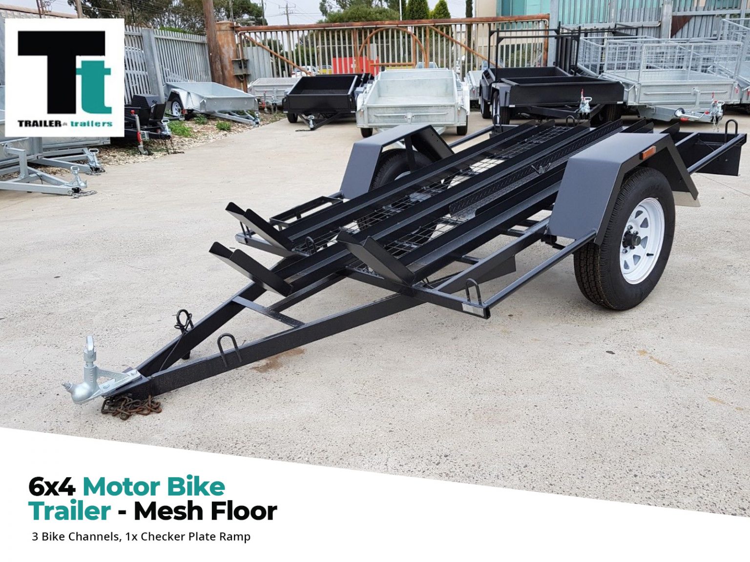6x4 Motorbike Trailer for Sale with Mesh Floor in Wagga Wagga NSW