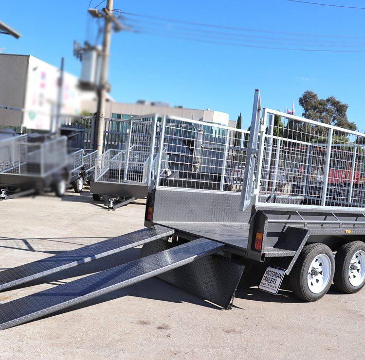 8x5 BSpec Cage Trailer with Slide Under Ramps. Trailer for Sale Wagga Wagga NSW