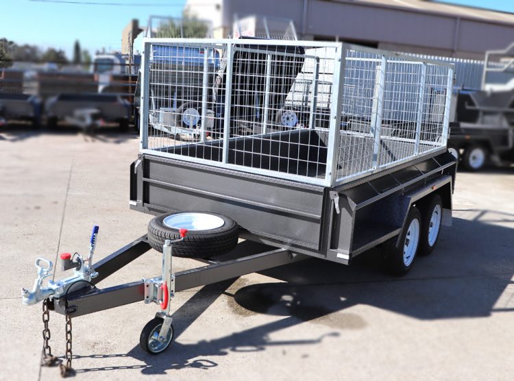 8x5 BSpec Tandem Cage Trailer Ramps Checker Plate Trailer for Sale NSW