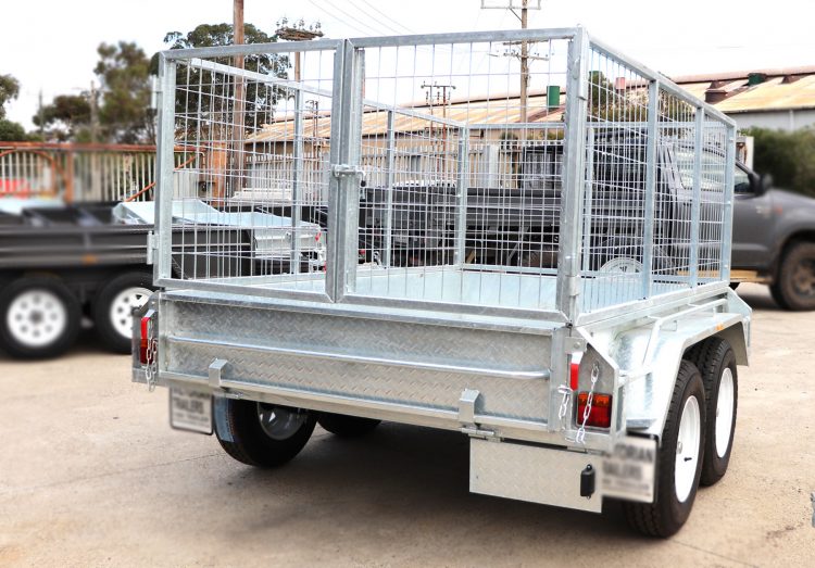 8x5 Galvanised Cage Trailer with Rear Barn Doors