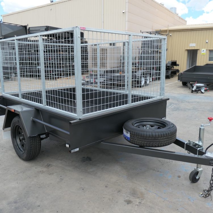 7x5 Medium Duty Cage Trailer for Sale with 900mm (3ft) Cage - Wagga Wagga NSW