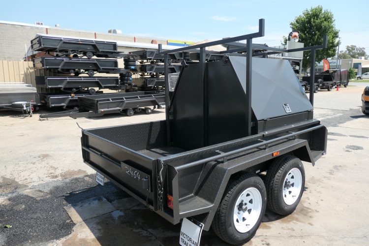 8x5 half tradesman trailer with 750mm high tradie top 2