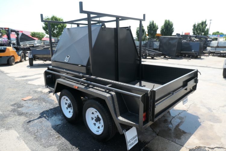 8x5 half tradesman trailer with 750mm high tradie top 5