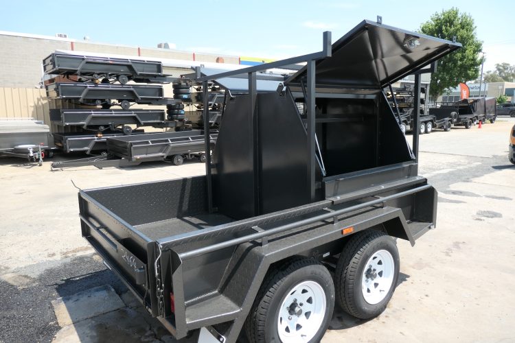 8x5 half tradesman trailer with 750mm high tradie top 10