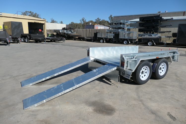 Tandem Axle Galvanised Box Trailer with slide under ramps for Sale in Wagga Wagga