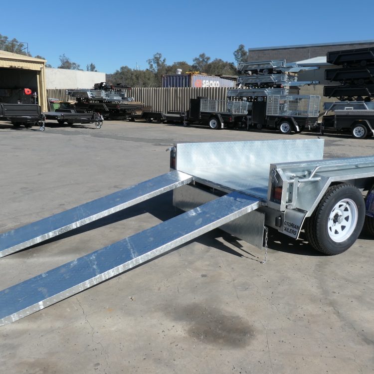 Tandem Axle Galvanised Box Trailer with slide under ramps for Sale in Wagga Wagga